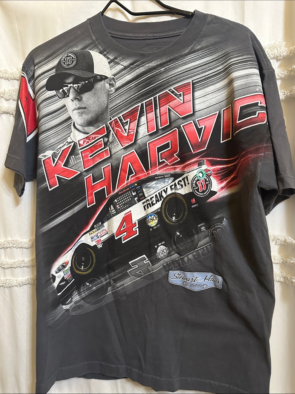 Kevin Harvick Black Graphic Racing T‑Shirt Men’s Medium